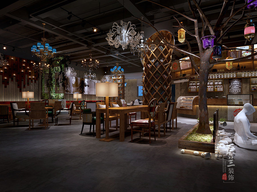 云南咖啡厅设计公司_云南莱茵香街咖啡厅设计