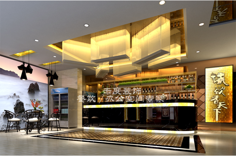 东莞餐厅设计案例分享之新中式风格的饭菜真湘餐厅