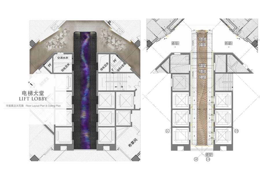 《AB Concept奥必概念-西安万众W酒店》设计方案+效果图+平面图 +手稿图