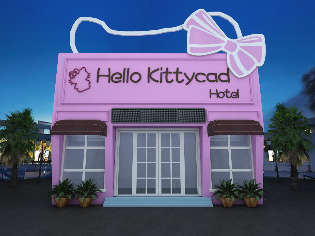 HelloKitty餐厅门头门面