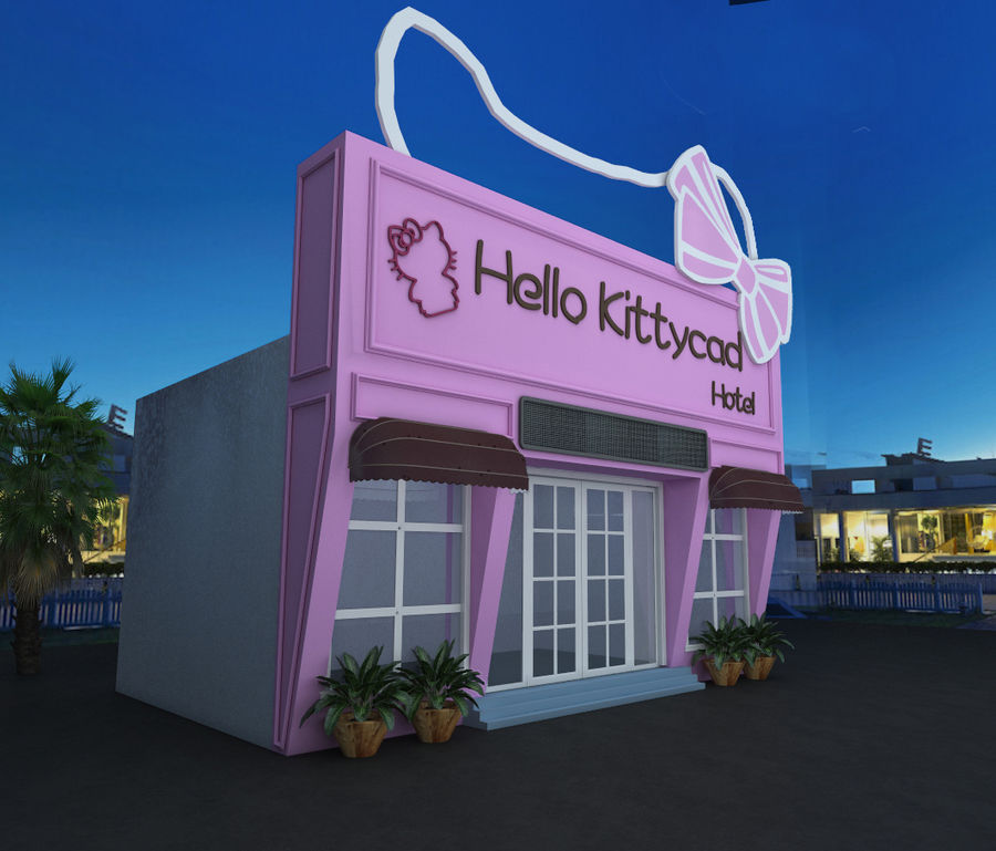 HelloKitty餐厅门头门面