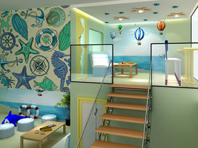 海洋儿童游泳馆设计案例-成都儿童游泳馆空间设计