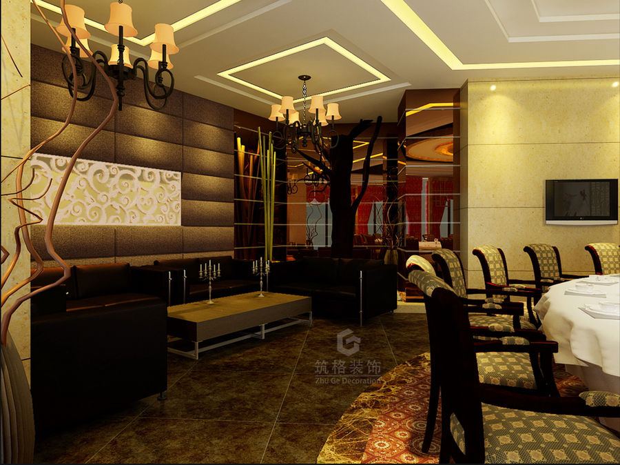 绵阳丰禾银座餐厅设计效果图-绵阳专业餐厅装修设计|室内设计|空间设计