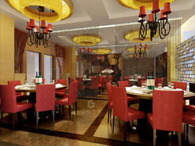 绵阳丰禾银座餐厅设计效果图-绵阳专业餐厅装修设计|室内设计|空间设计