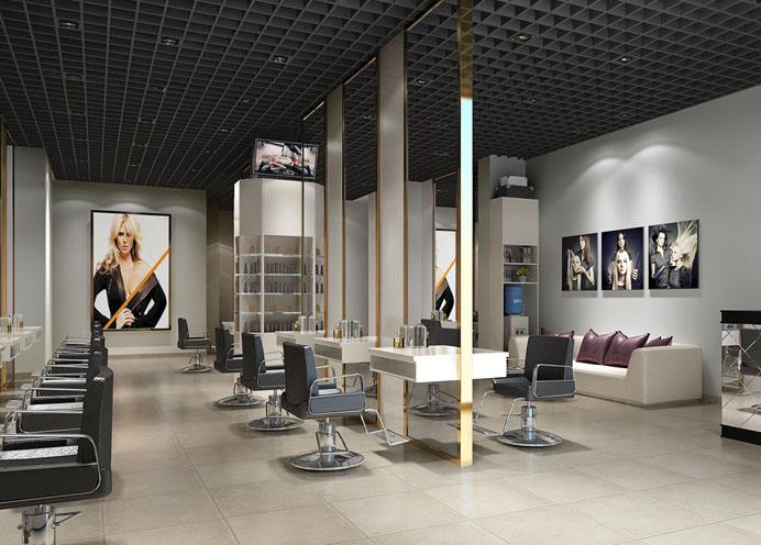 成都美发店门面设计要怎么做-成都理发店室内空间装修设计