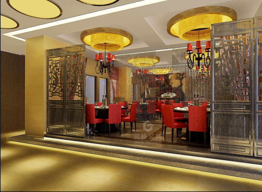重庆丰禾银座餐厅装修效果图案例-重庆专业餐厅装修设计|室内设计|空间设计
