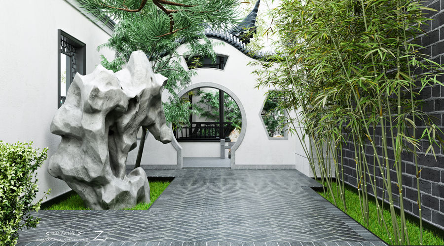 新中式别墅庭院·自然·舒适·现代化