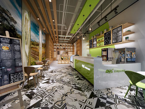 澳洲国际奶吧设计案例-重庆奶茶店空间设计