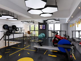 逸格健身工作室设计设计案例-广州健身房空间设计