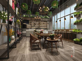 花艺咖啡馆设计作品-广州咖啡厅设计公司