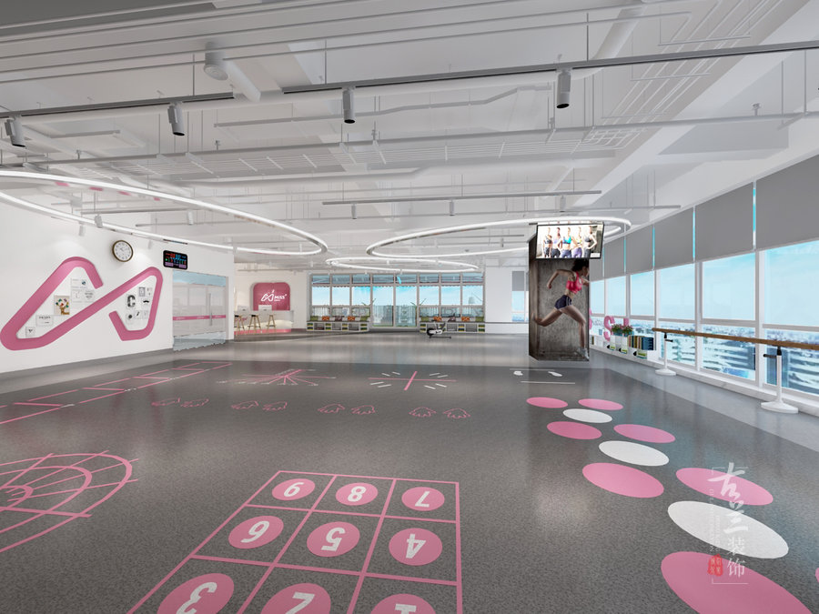 【MISS+女性专属时尚健身空间】成都健身房设计案例之健身工作室