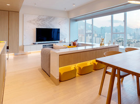 坐擁 180 度海港美景！香港 27 坪現代風住宅