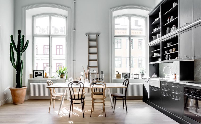 瑞典19 坪以厨房为中心的复层式公寓