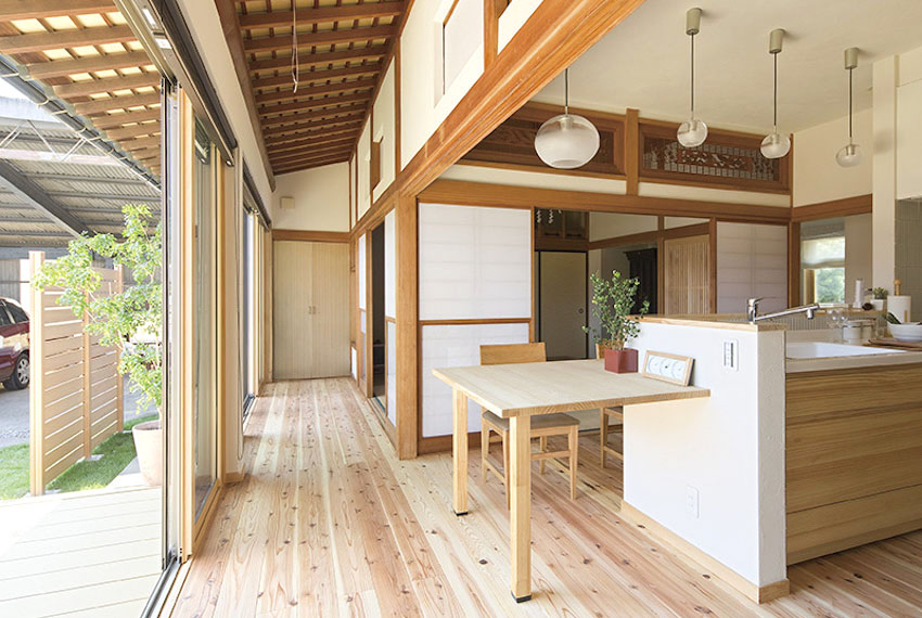 日本44 坪传统老屋改建成开放式的家