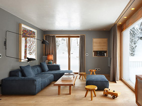 水泥灰x 木材质瑞士简约现代风住宅