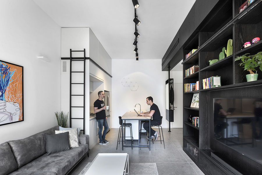“黑衣人”- 小户型公寓设计，以色列 / XS Studio