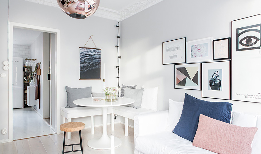 瑞典15 坪粉嫩色系单人复层公寓