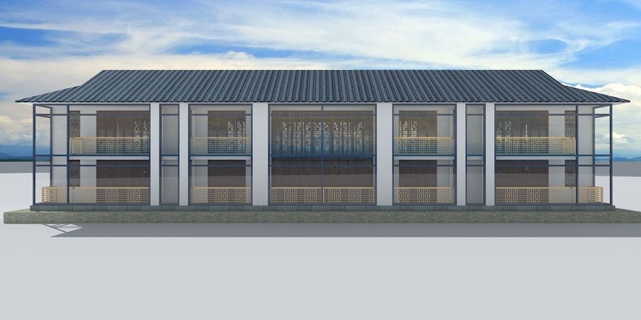 谷郡凡舍設計，四合院設計，獅子座自建房設計