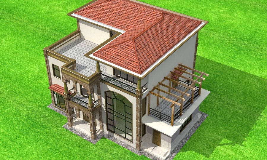 兩層半歐式別墅設(shè)計(jì)，農(nóng)村自建房