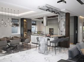 Andriy Grushka丨乌克兰基辅200m²高品质复式公寓 