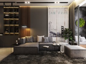 leu khanh 丨高级灰+棕木”胡志明品质公寓 