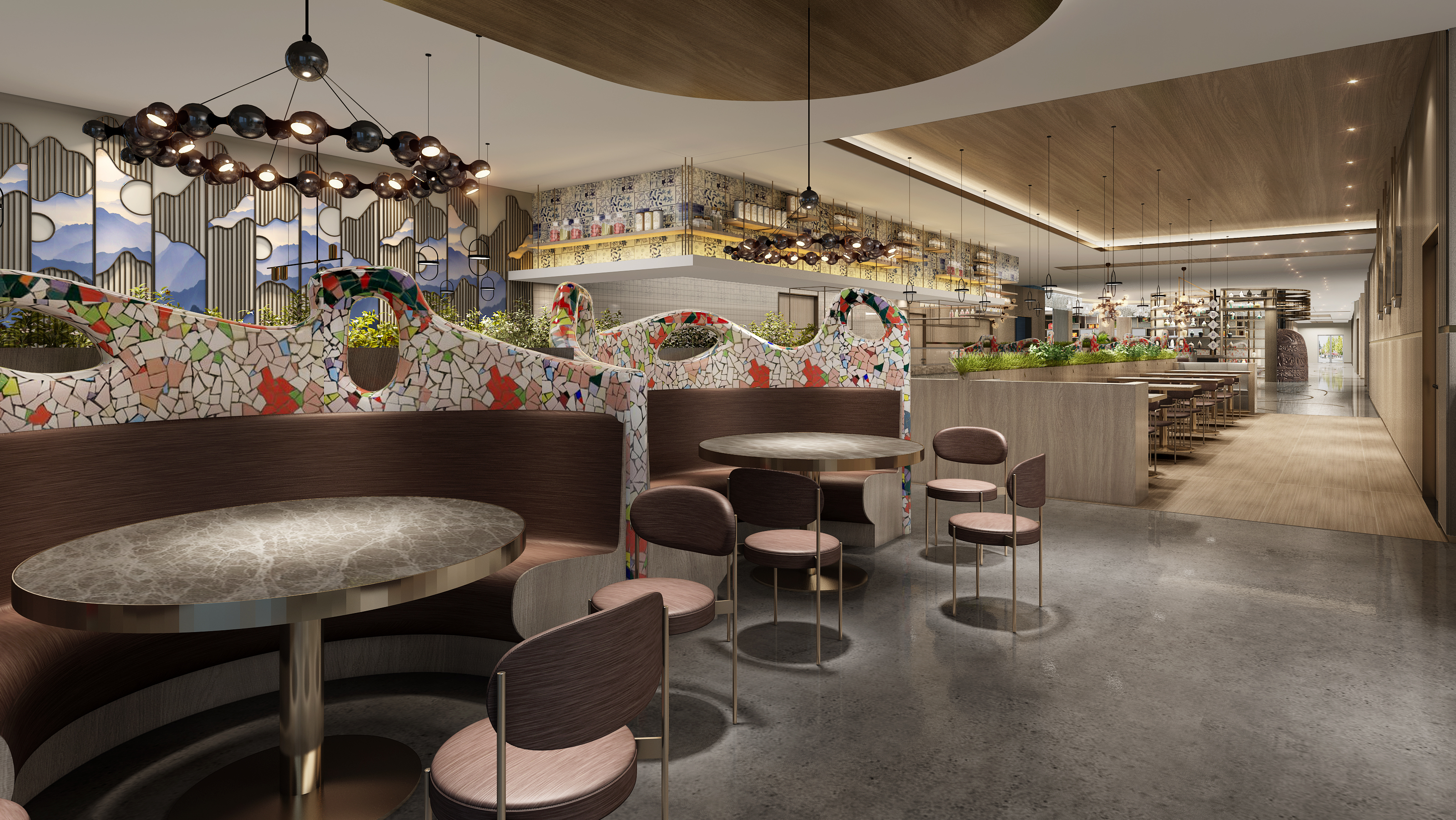自助餐餐饮设计公司带你了解中式餐饮空间色彩的搭配原则
