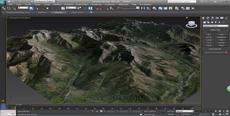 3dmax VS WorldMachine高精度低面数真实地形建模视频教程