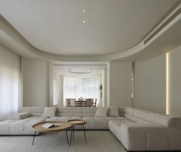  和尘空间设计 | 济南600㎡四层一院4口之家的隐奢生活范式