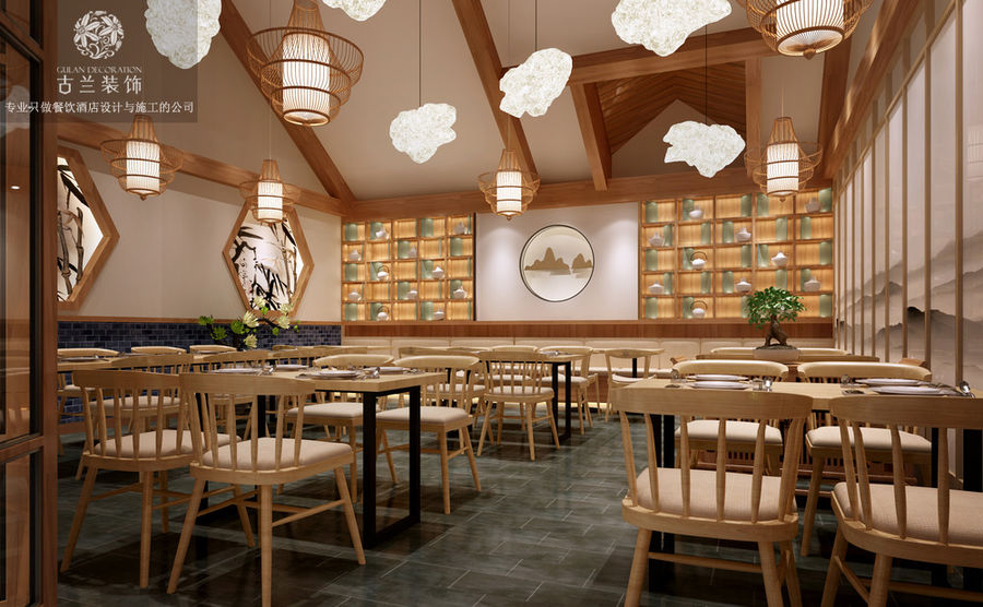蜀味中式风格中餐厅设计效果图