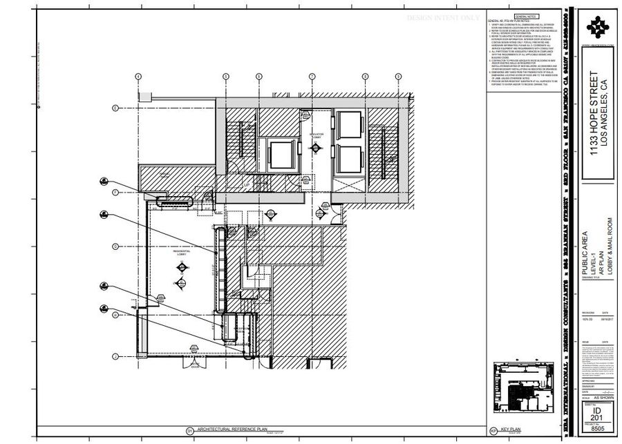 《美国洛杉矶Hope街高档公寓楼》设计方案+施工图+物料+效果图