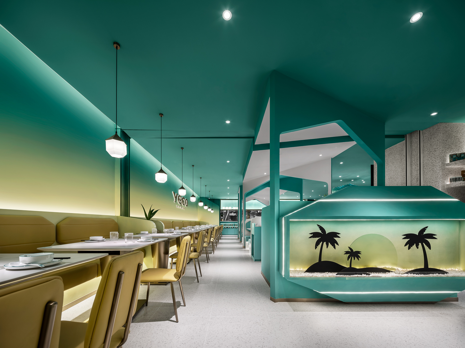 深圳餐厅设计，新椰客，自由新鲜流动的空间