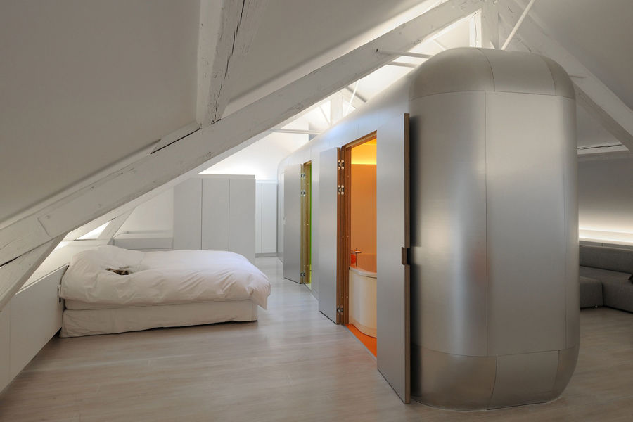 比利时具科幻色彩的loft公寓——Dethier Architectures 