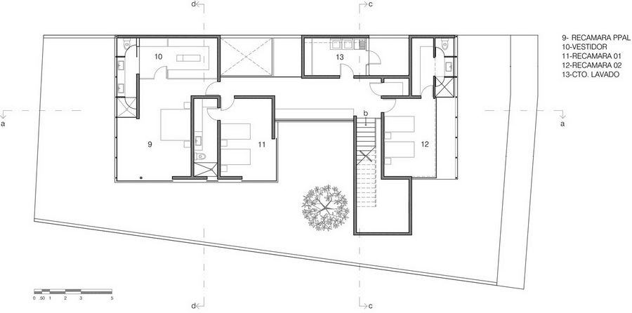 桉树林中的花园式房屋——em-estudio