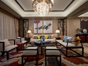 珠海弘泰豪庭新中式样板房，古典与现代完美结合