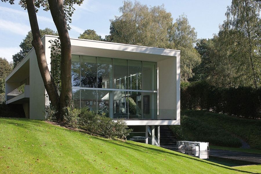 比利时时尚明亮玻璃住宅——Atelier d’Architecture Bruno Erpicum