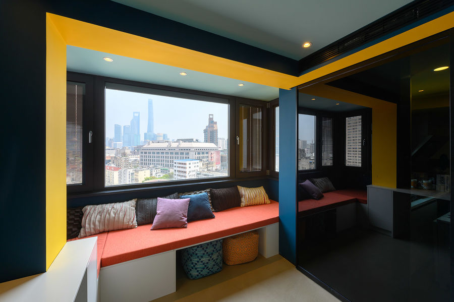 上海松柏公寓改造——跳跃色彩搭配