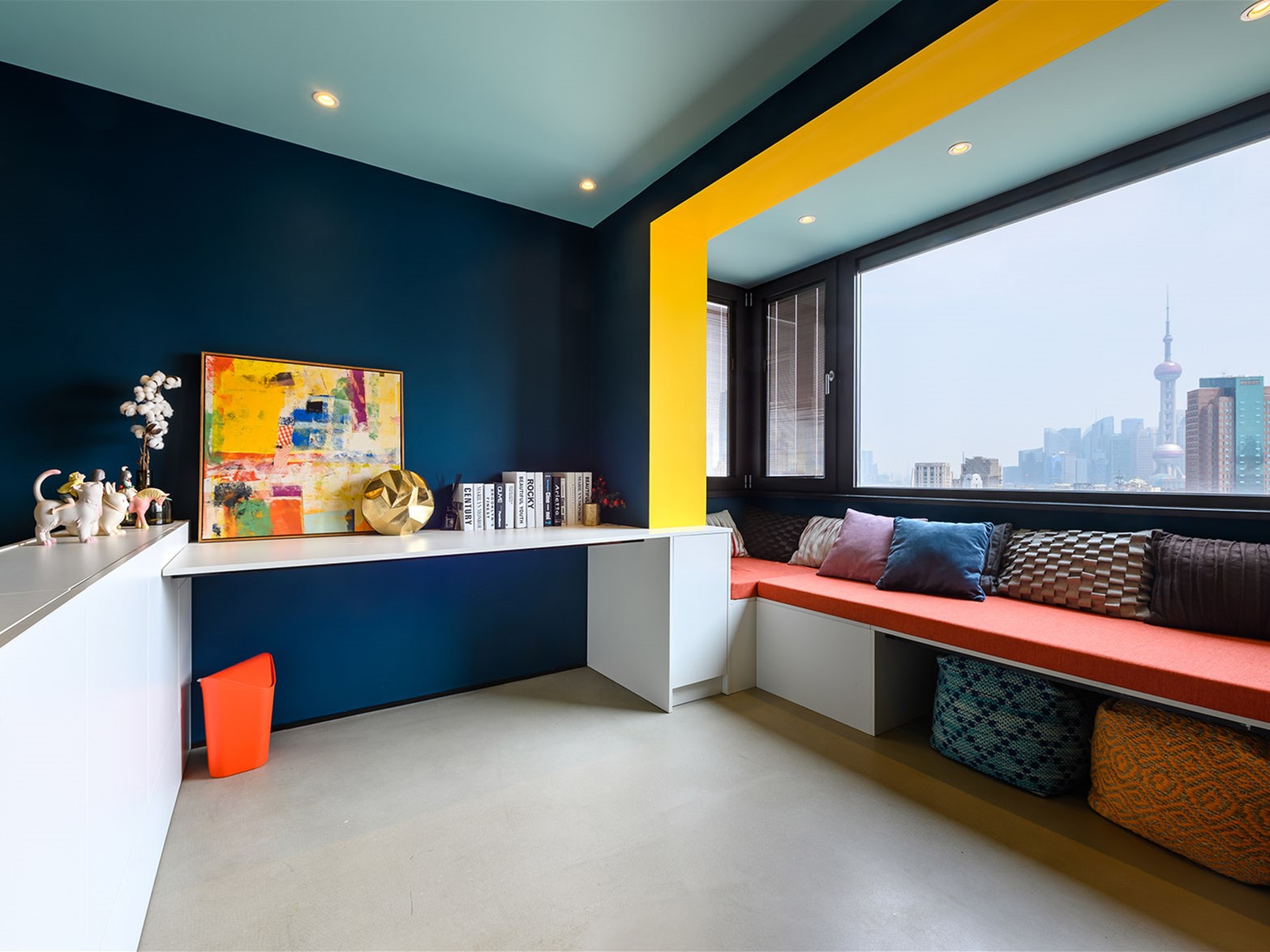 上海松柏公寓改造——跳跃色彩搭配