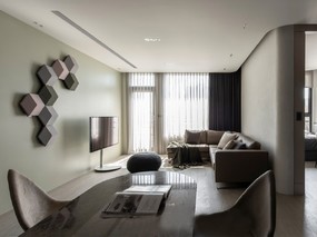 台北116m²现代风住宅，弧形元素的利用