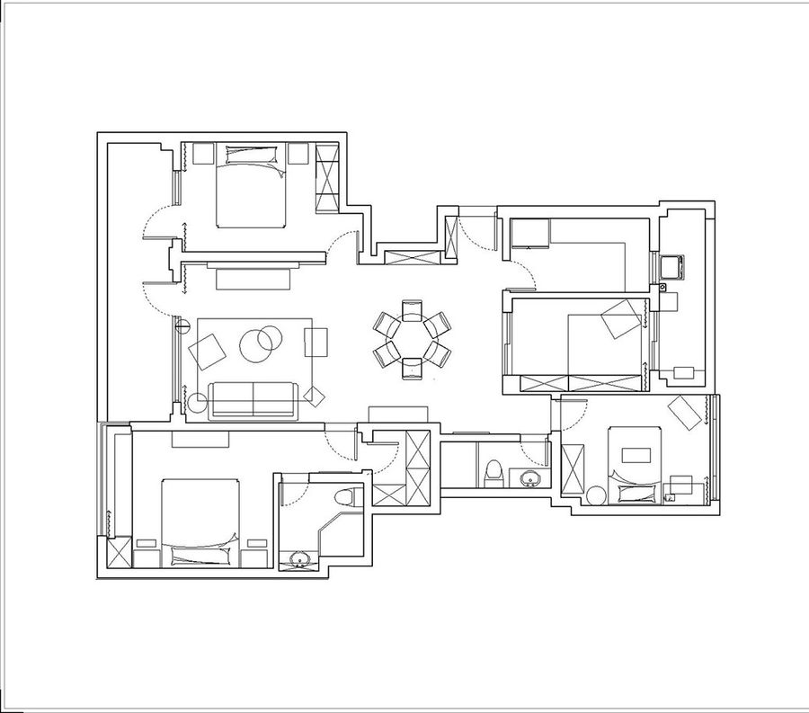 120m²现代风格住宅——开放式设计