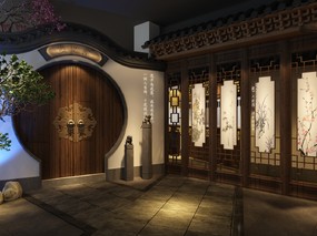 蓝之莲中餐厅设计作品——七原设计作品