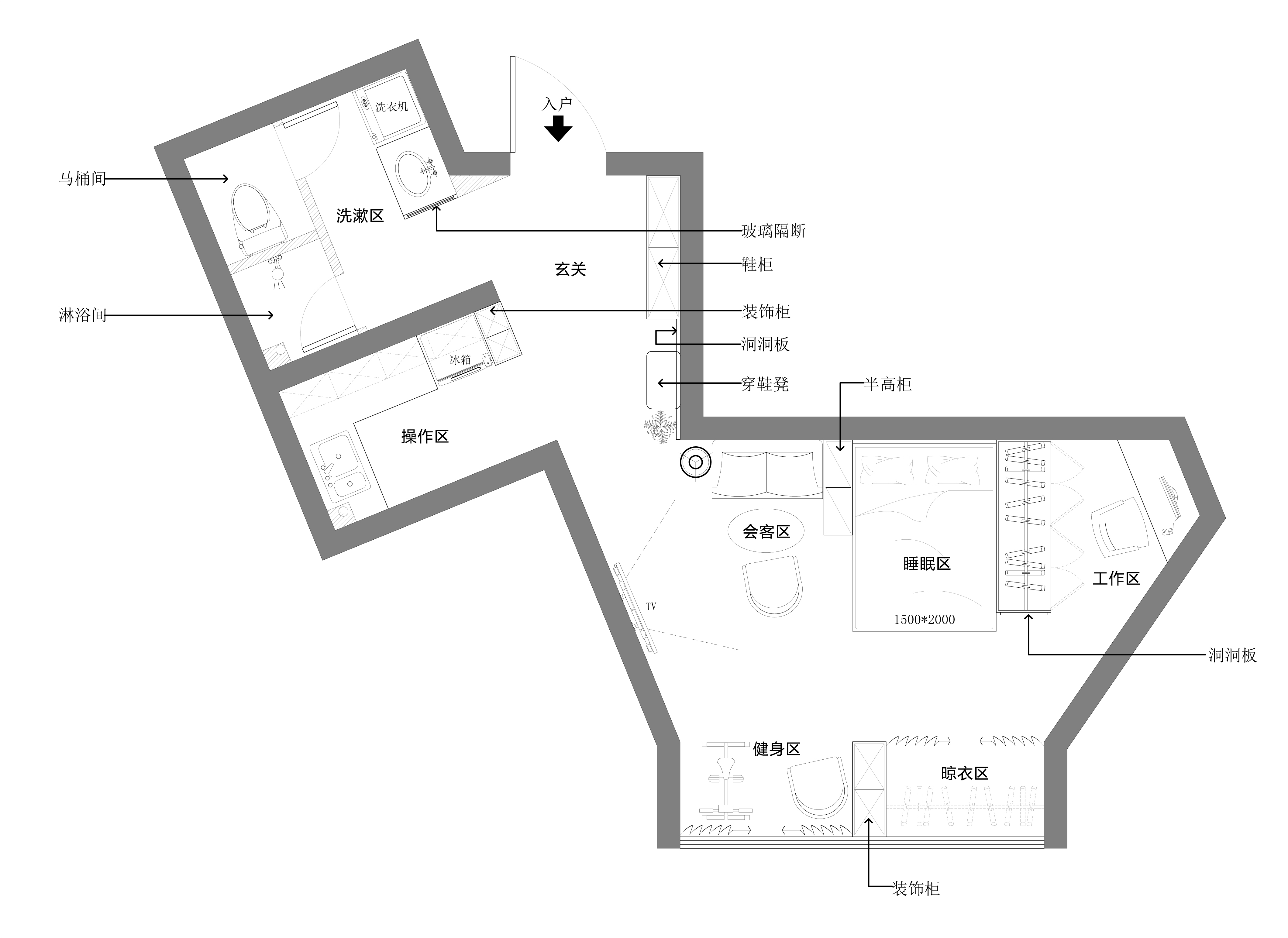 12号作品：#户型优化#奇葩公寓【夜孤风】