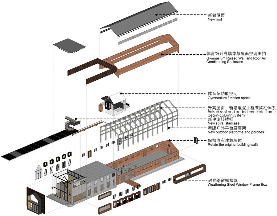 上海严旸建筑设计工作室丨龙游溪口镇乡村未来社区多功能体育馆+陶瓷专家工作站改造，浙江