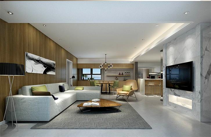 139平米现代简约风格装修效果图  现代时尚与舒适家居的结合
