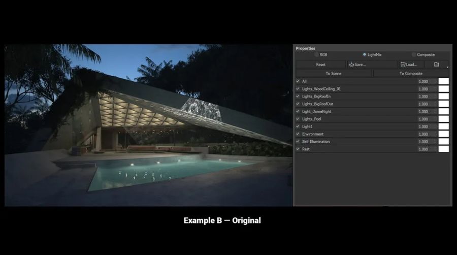 【VRAY5.0图文教程】重新打灯无须重新渲染：利用 V-Ray 5 进行灯光混合