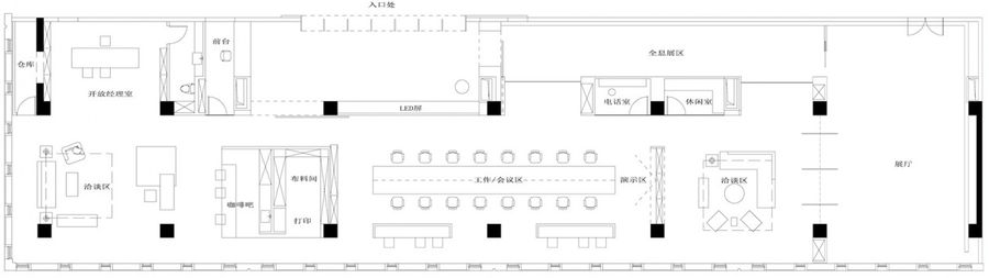 万境设计 | 凌笛OFFICE，极简线条重构办公空间