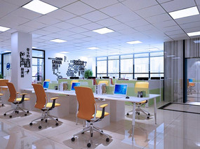 西安电子公司办公室装修设计效果图