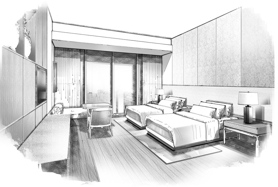 《JAYA & Associates-门安达仕酒店》平面+概念方案+效果图+实景图