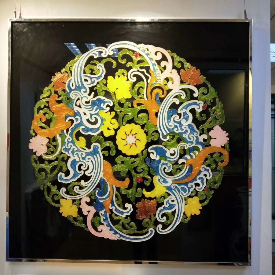 手工琺瑯彩裝飾畫(huà)，別墅酒店高檔掛畫(huà)