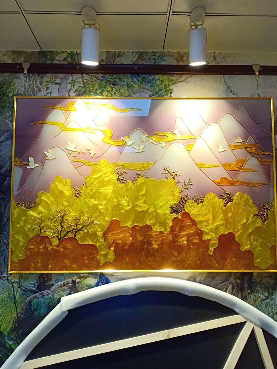 手工琺瑯彩裝飾畫(huà)，別墅酒店高檔掛畫(huà)
