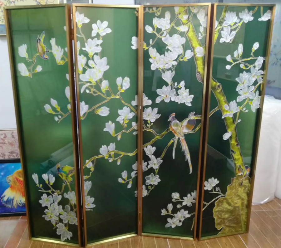 手工琺瑯彩裝飾畫(huà)，別墅酒店高檔掛畫(huà)